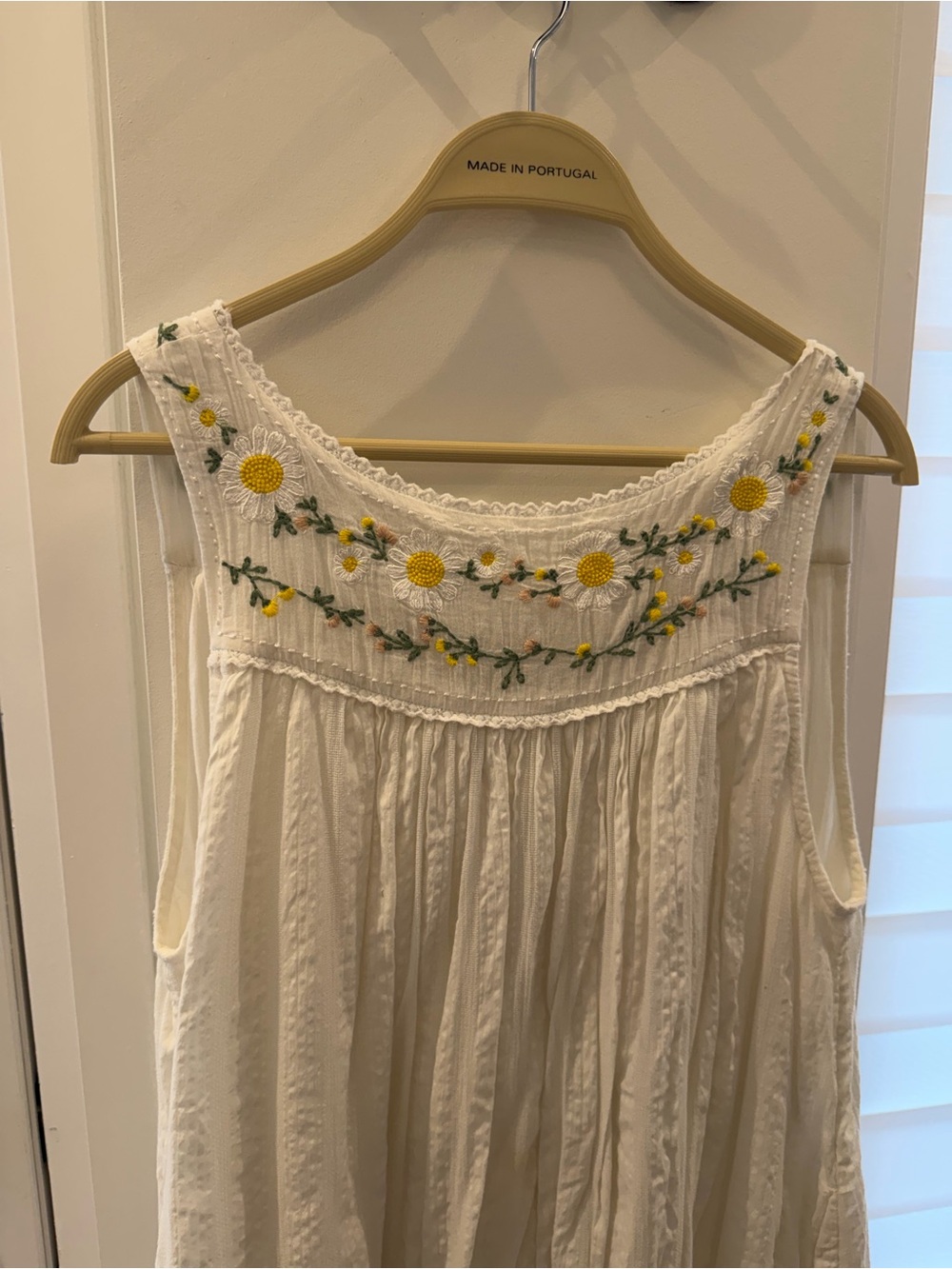 Free People White/Cream Embroidered Mini Dress